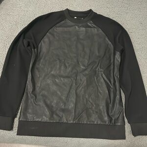 Never worn Simon’s leather sweatshirt for sale